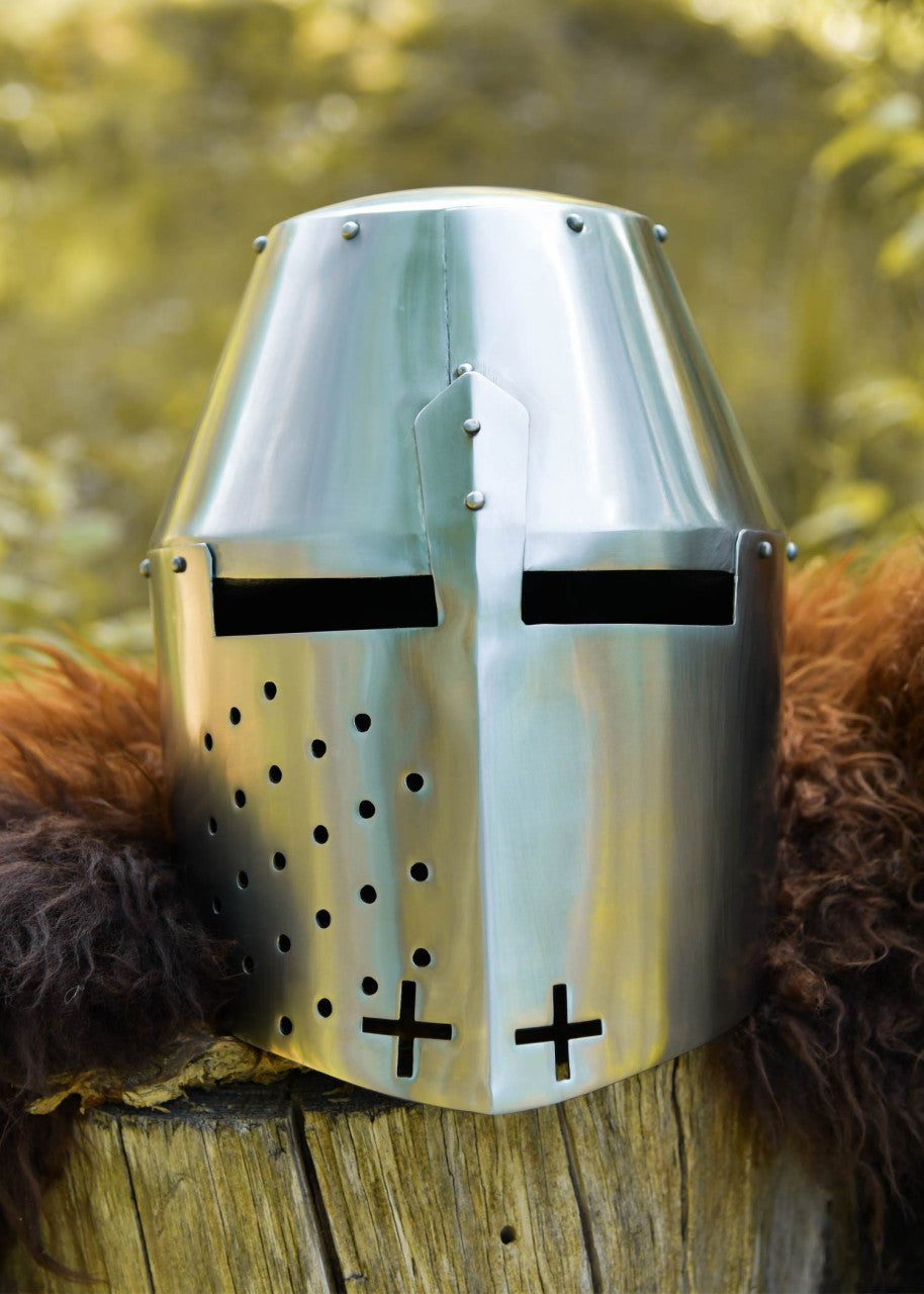 Heaume Pembridge en acier poli, vers 1370