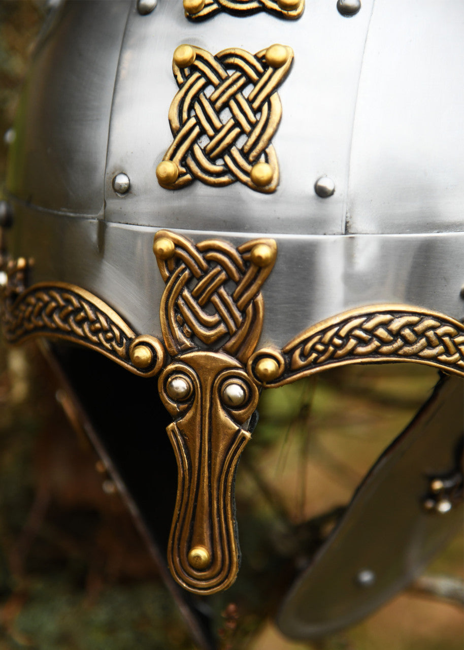 Casque nordique ancien Dragon à nasal et protège-joues