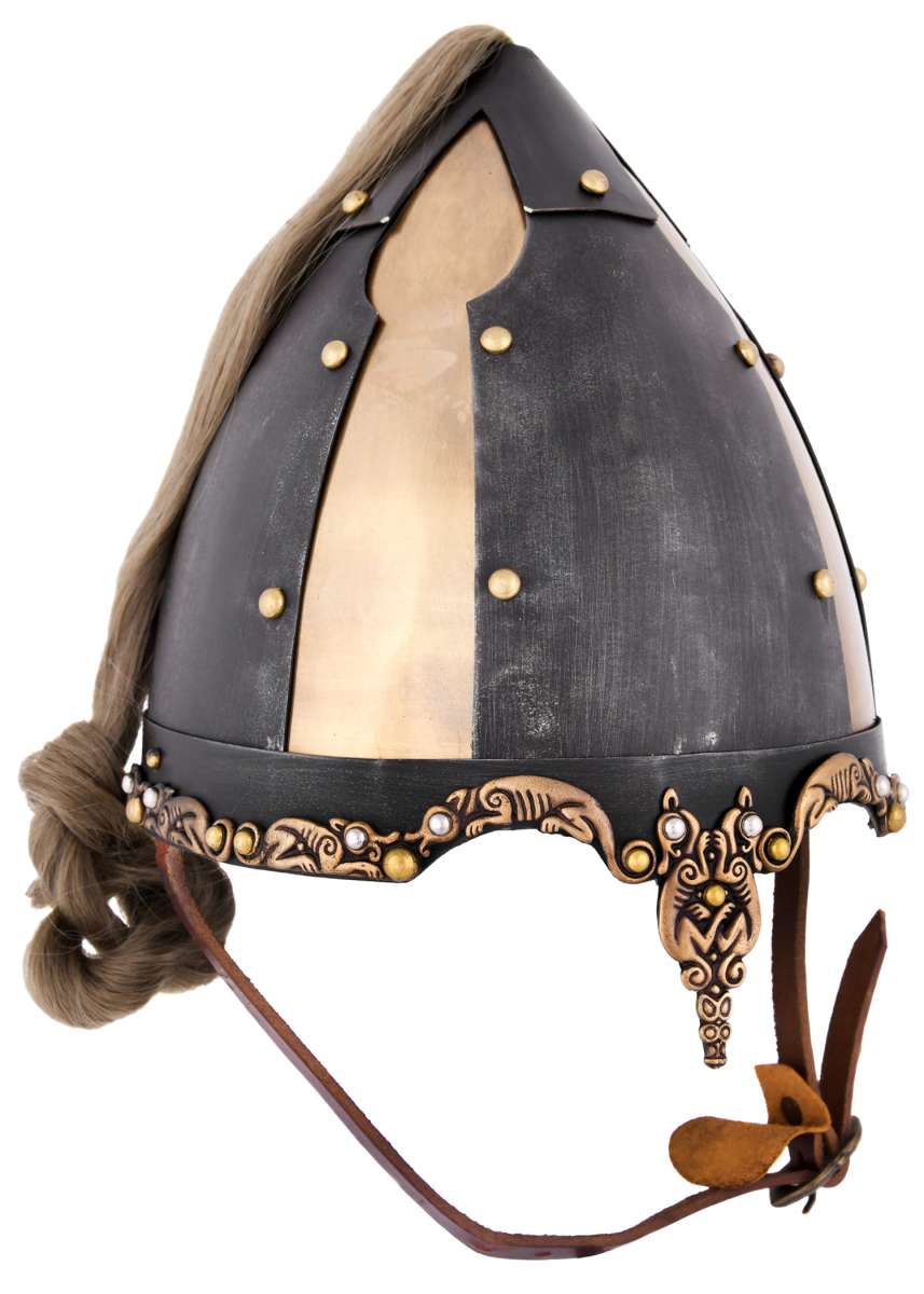 Casque Rus avec touffe de crin de cheval
