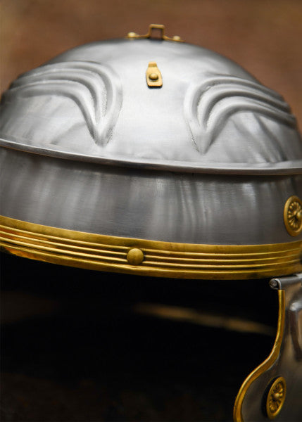 Attischer Helm aus Messing mit Haarbusch, ca. 300 v. Chr.