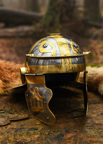Attischer Helm aus Messing mit Haarbusch, ca. 300 v. Chr.