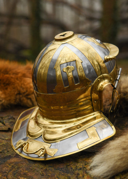 Attischer Helm aus Messing mit Haarbusch, ca. 300 v. Chr.