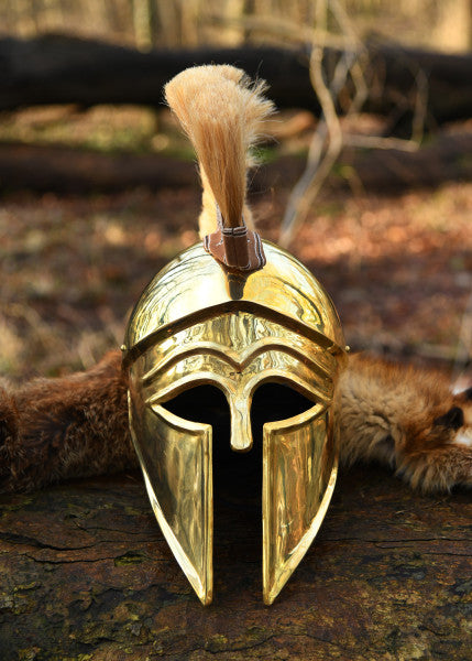 Italienisch-Korinthischer Helm mit Helmbusch, Messing 1,3 mm