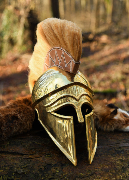 Italienisch-Korinthischer Helm mit Helmbusch, Messing 1,3 mm