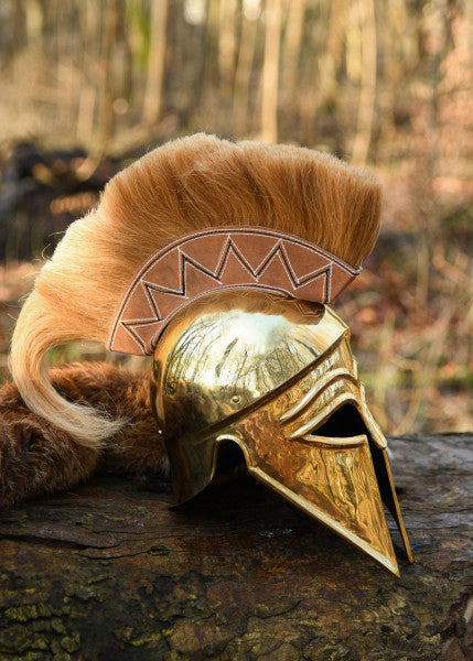 Italienisch-Korinthischer Helm mit Helmbusch, Messing 1,3 mm