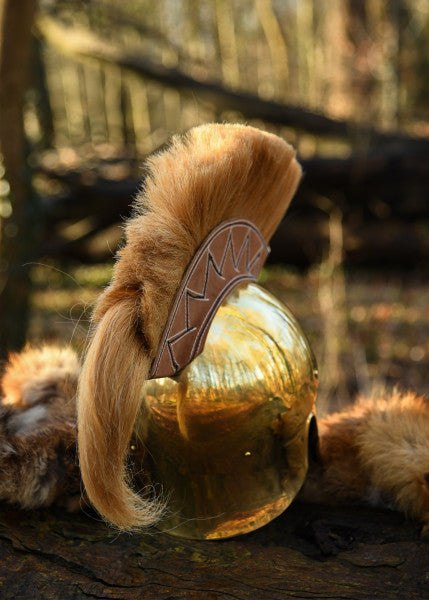 Italienisch-Korinthischer Helm mit Helmbusch, Messing 1,3 mm
