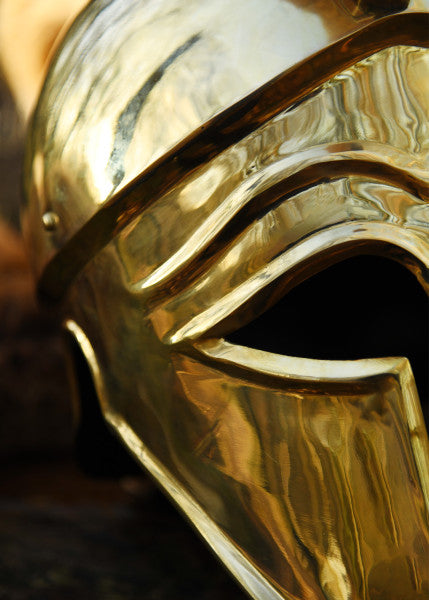 Italienisch-Korinthischer Helm mit Helmbusch, Messing 1,3 mm
