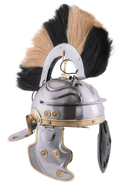 Casque romain Imperial Gallic -G- Weisenau en acier avec touffe de casque