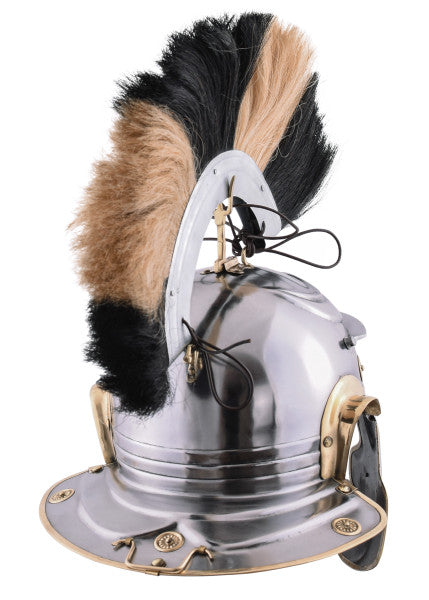 Casque romain Imperial Gallic -G- Weisenau en acier avec touffe de casque