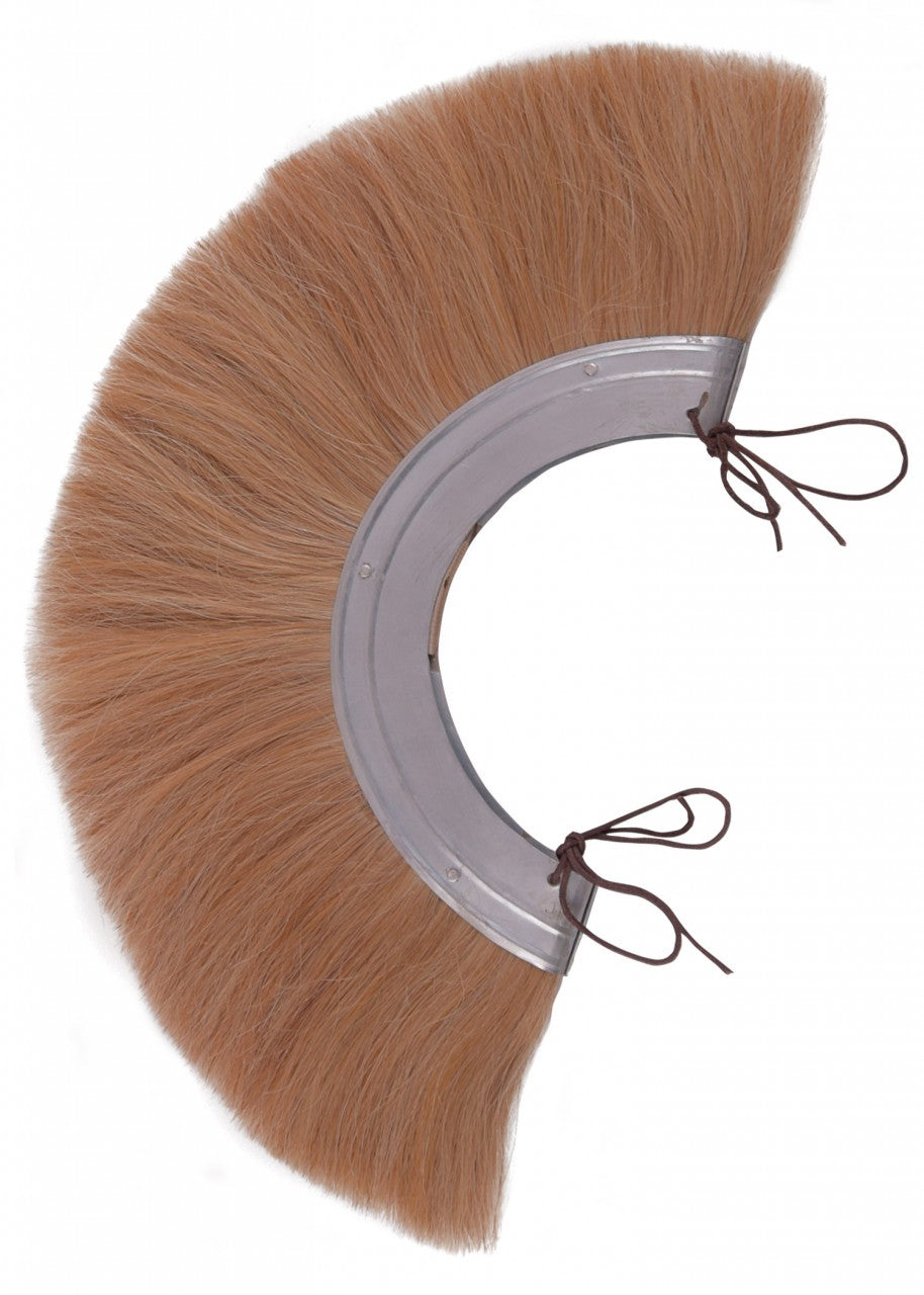 Crista de casque romain en crin de cheval blond