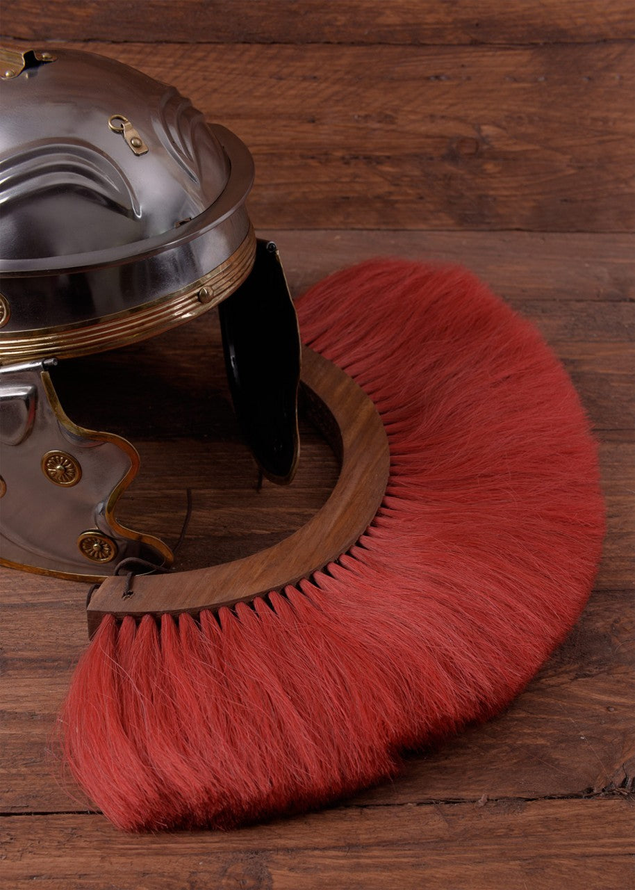 Crista rouge en crin pour casque romain