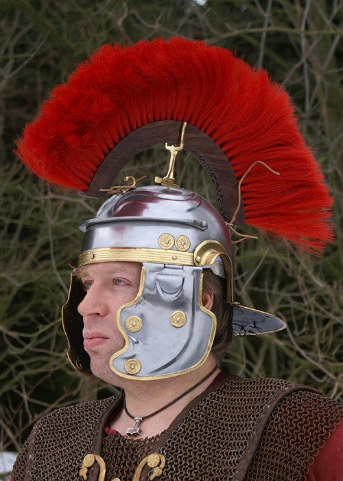 Support de crista droit pour casque romain