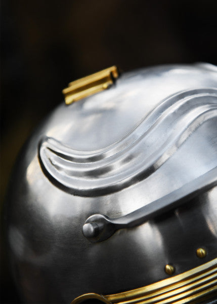Attischer Helm aus Messing mit Haarbusch, ca. 300 v. Chr.