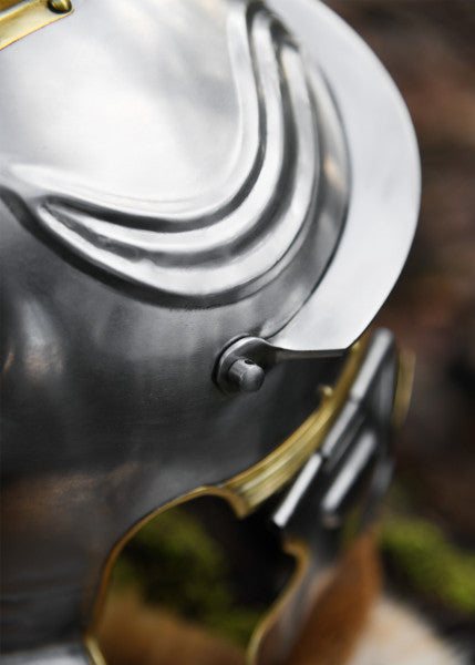 Attischer Helm aus Messing mit Haarbusch, ca. 300 v. Chr.