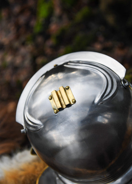 Attischer Helm aus Messing mit Haarbusch, ca. 300 v. Chr.