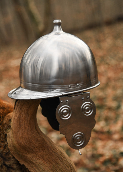 Attischer Helm aus Messing mit Haarbusch, ca. 300 v. Chr.