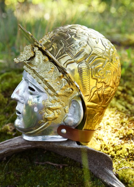 Ribchester casque de cavalerie, laiton et acier