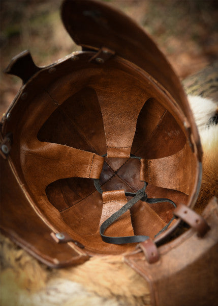 Attischer Helm aus Messing mit Haarbusch, ca. 300 v. Chr.