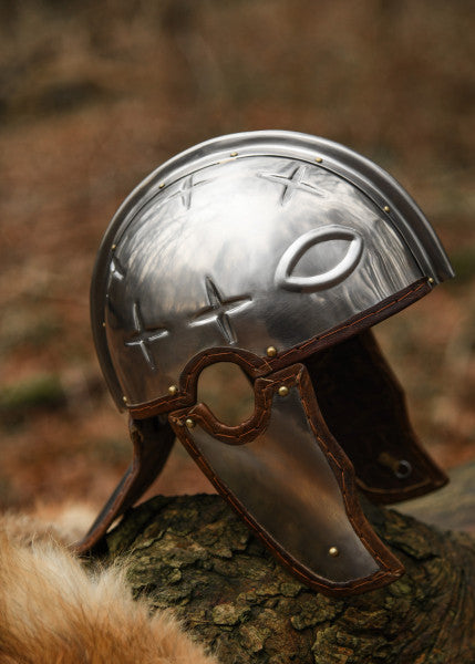 Attischer Helm aus Messing mit Haarbusch, ca. 300 v. Chr.