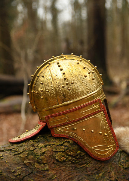 Attischer Helm aus Messing mit Haarbusch, ca. 300 v. Chr.