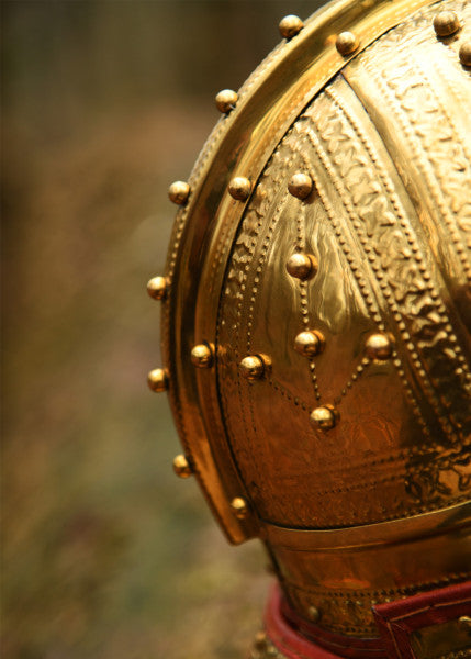 Attischer Helm aus Messing mit Haarbusch, ca. 300 v. Chr.