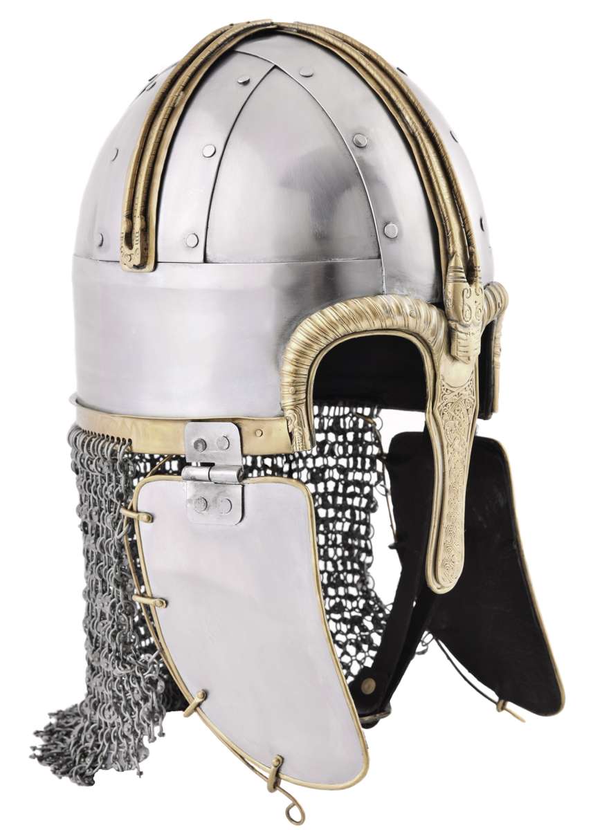 Casque Coppergate, avec maillon riveté, acier 1,6 mm