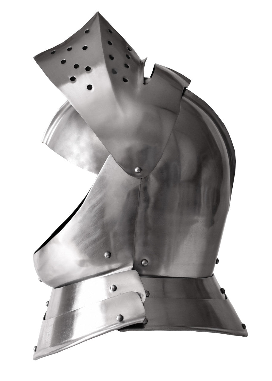 Casque fermé de style anglais du XVIe siècle à visière