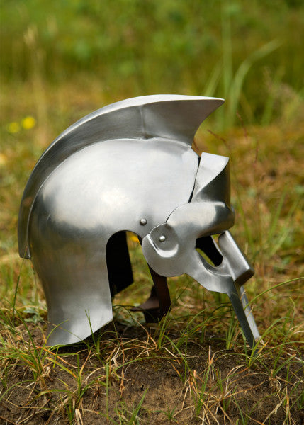 Casque de gladiateur Maximus en acier, sans épines
