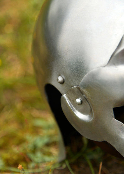 Casque de gladiateur Maximus en acier, sans épines