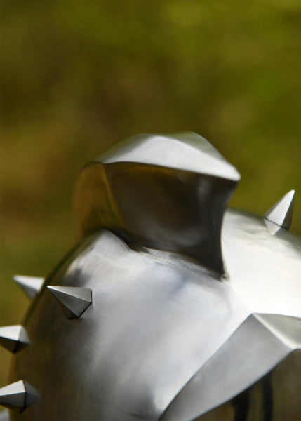 Casque de gladiateur Maximus avec incrustation de cuir avec épines