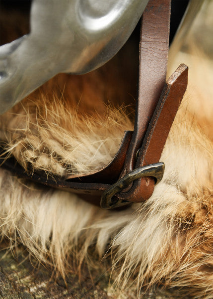 Casque de gladiateur Maximus avec incrustation de cuir avec épines