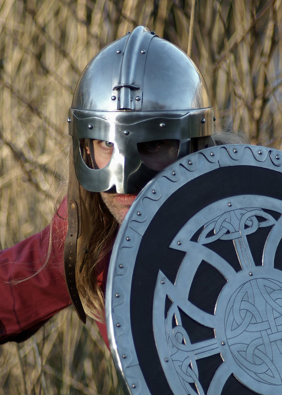 Casque viking à lunettes en acier 2 mm
