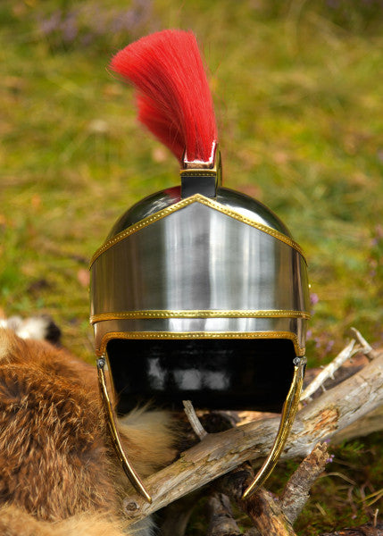 Attischer Helm mit Haarbusch, Stahl 1,6 mm