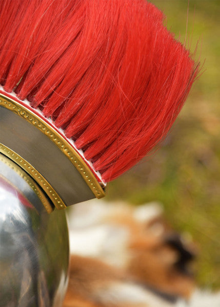 Attischer Helm mit Haarbusch, Stahl 1,6 mm