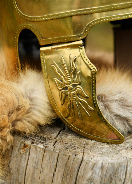 Attischer Helm aus Messing mit Haarbusch, ca. 300 v. Chr.