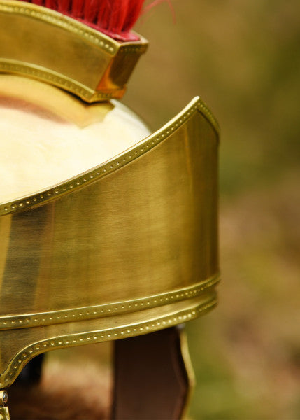 Attischer Helm aus Messing mit Haarbusch, ca. 300 v. Chr.