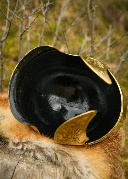 Attischer Helm aus Messing mit Haarbusch, ca. 300 v. Chr.