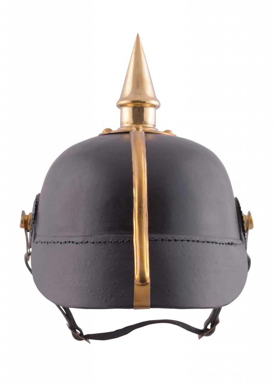 Casque à pointe prussien 1889 en cuir avec aigle en laiton