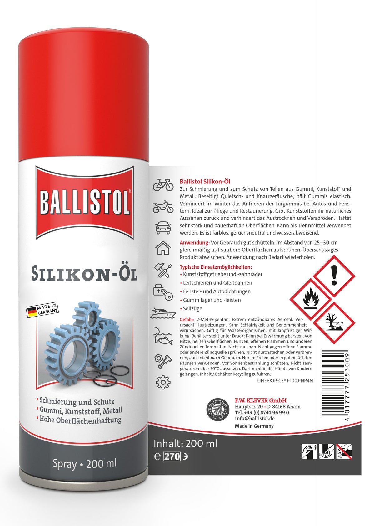 Spray silicone Ballistol 200 ml
