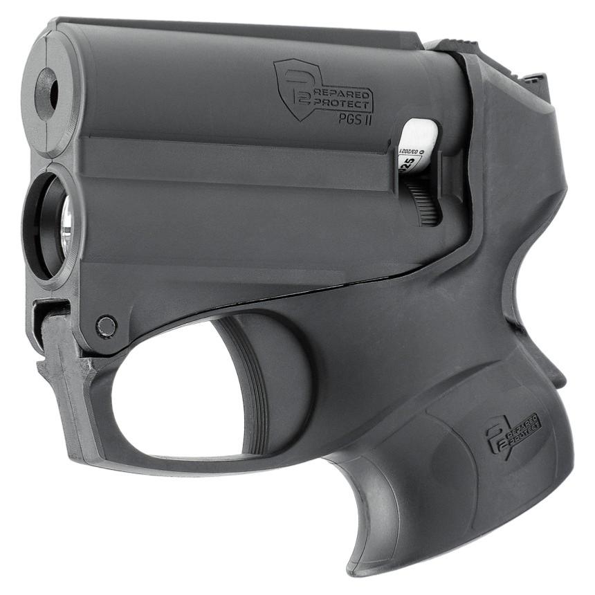 P2P Pistolet PGS II Kit Noir Lampe 200 lumens et bombe poivre 11ml