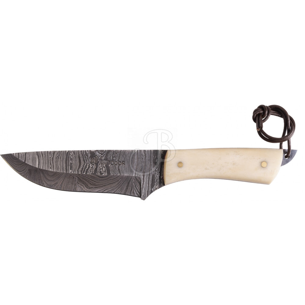 Couteau 39Outdoor LG Bone H. Damast - Archery Connect