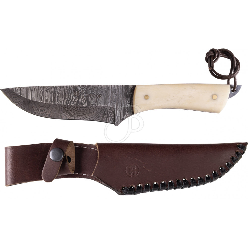 Couteau 39Outdoor LG Bone H. Damast - Vue 2 - Archery Connect