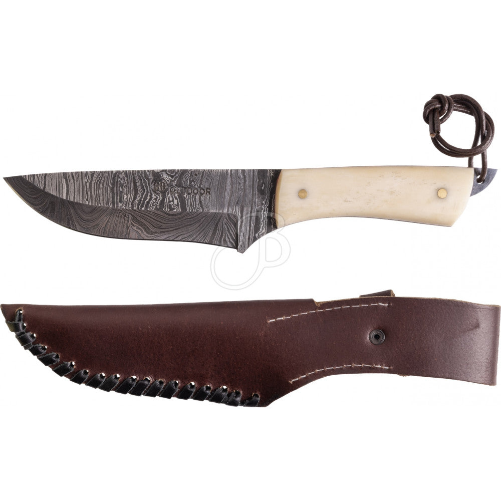Couteau 39Outdoor LG Bone H. Damast - Vue 3 - Archery Connect