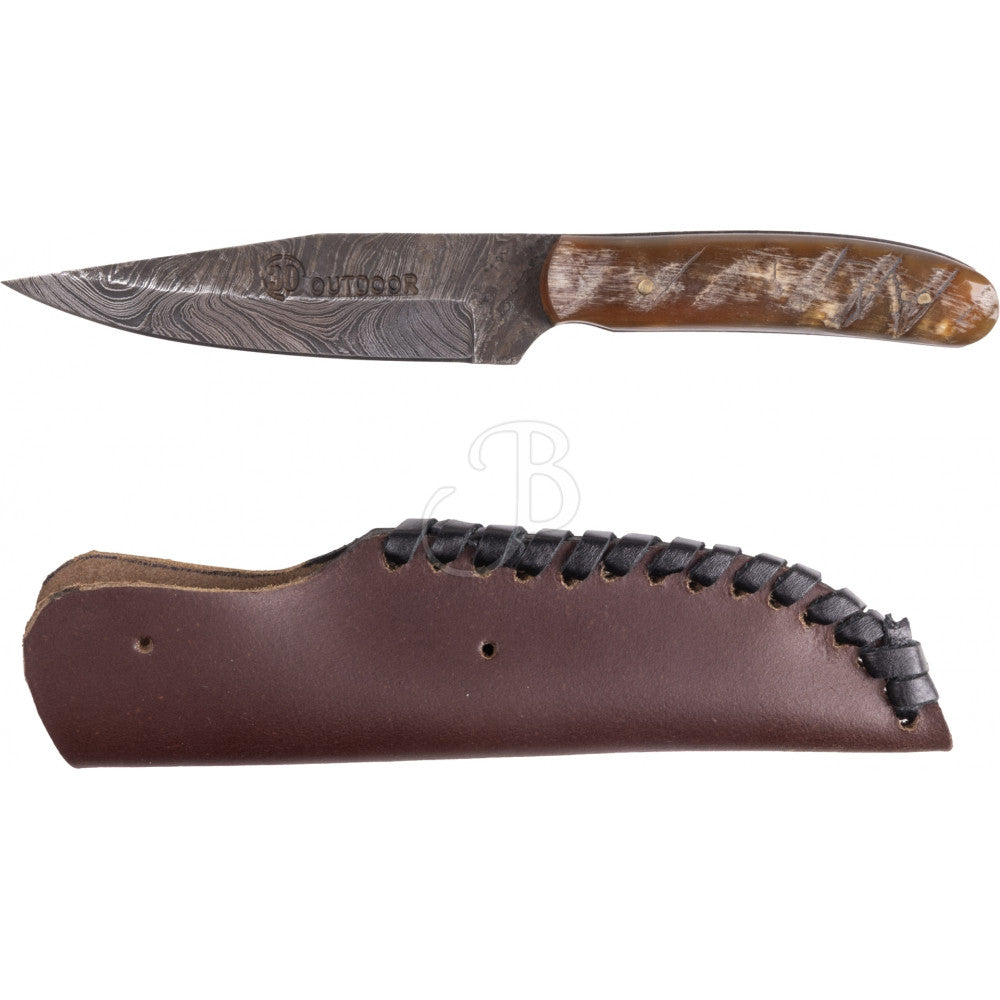 Couteau 39Outdoor SM Horn Nicker Damast - Vue 3 - Archery Connect