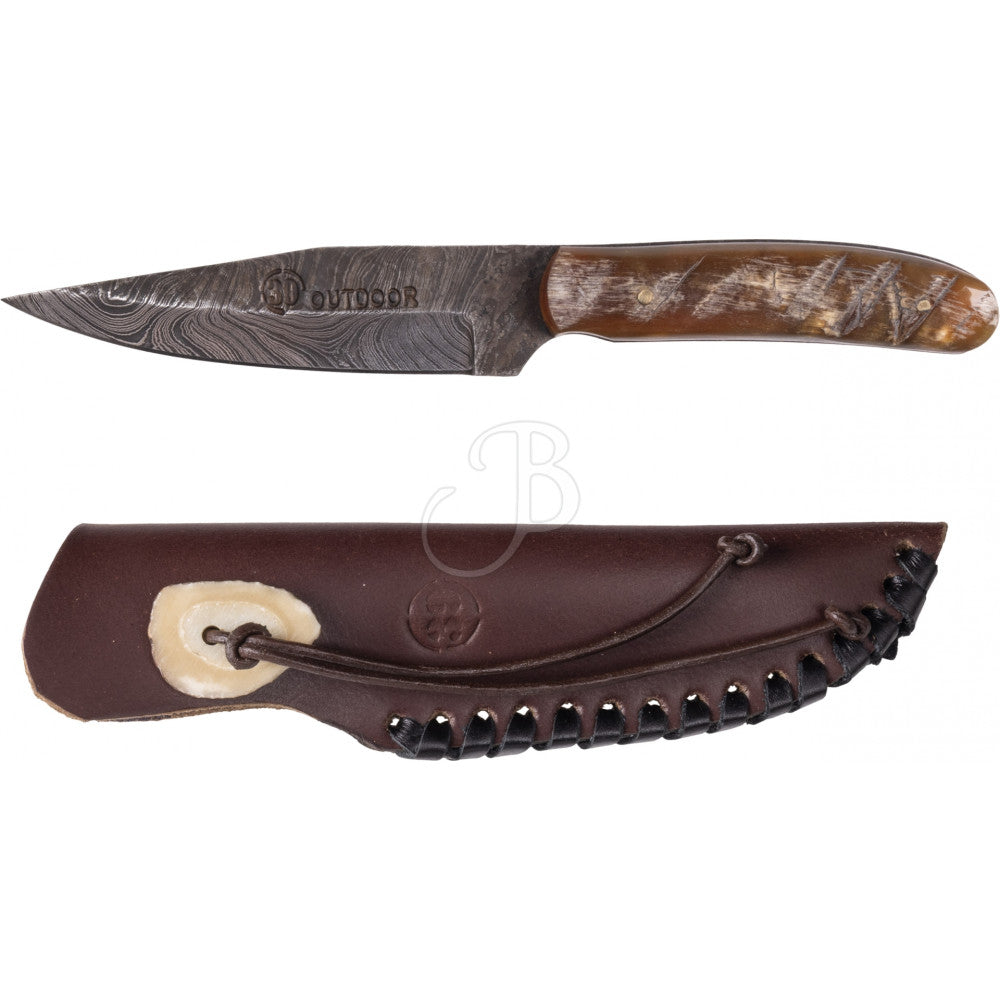 Couteau 39Outdoor SM Horn Nicker Damast - Vue 2 - Archery Connect