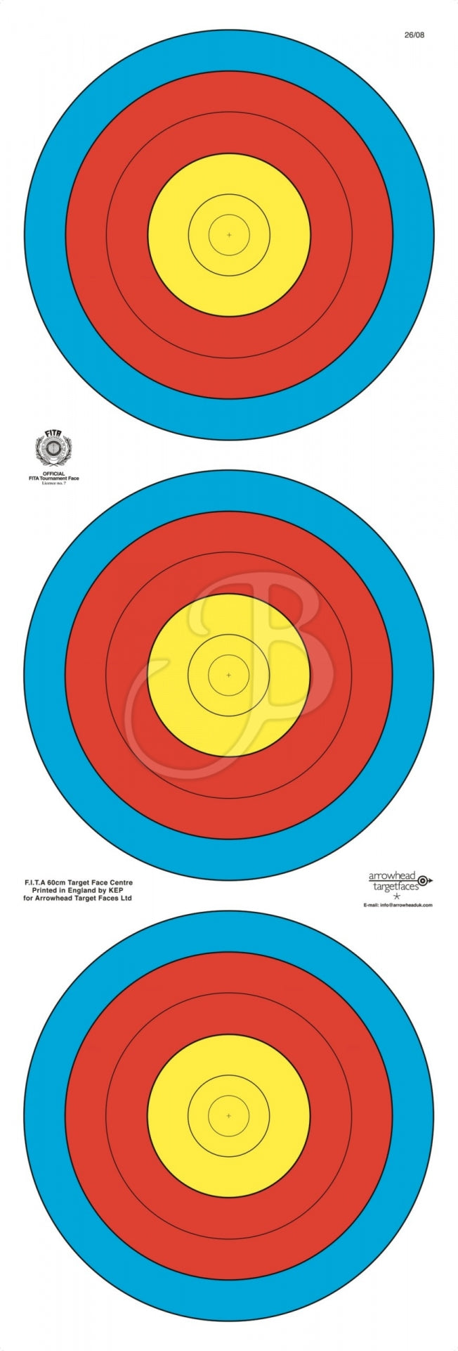 Blason Tri-Spot Fita 40cm - Archery Connect