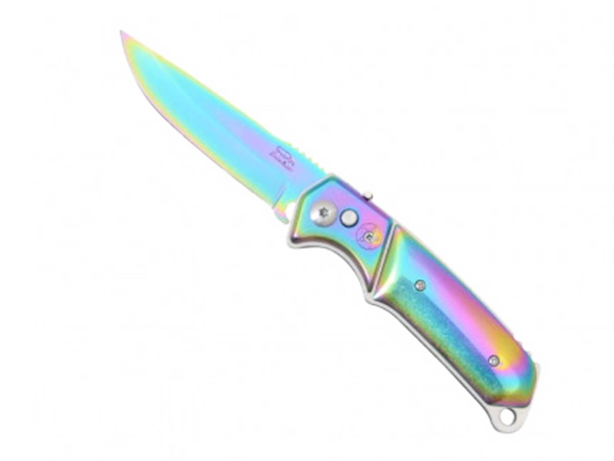 Couteau Métal Anodisé manche ergonomique Lame 9cm