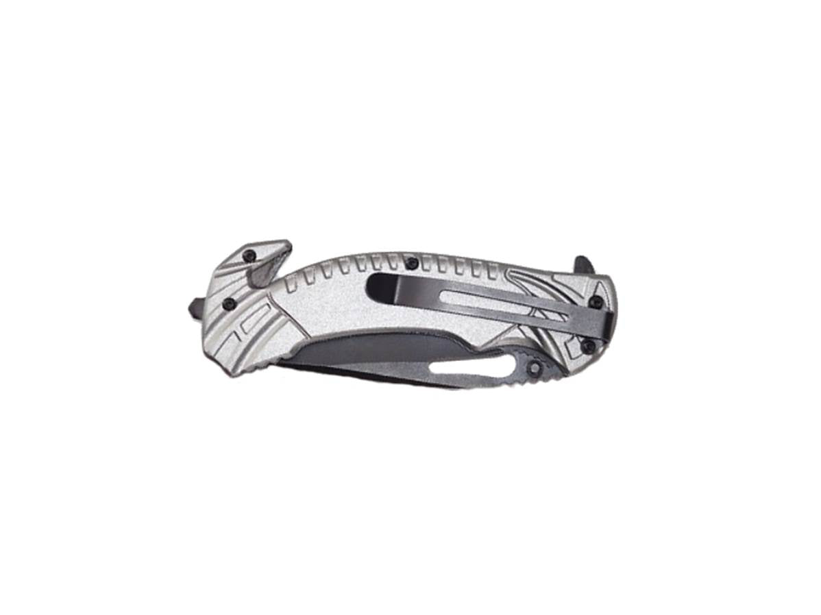 Couteau Pompier Lame 10cm Coupe Ceinture Brise Vitre - Vue 4 - Archery Connect