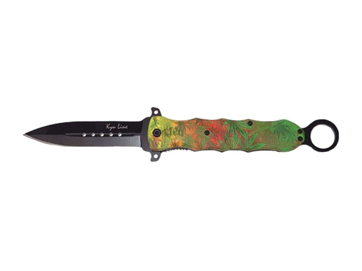 Couteau Foliage Fluo Lame 10cm Clip Ceinture - Archery Connect