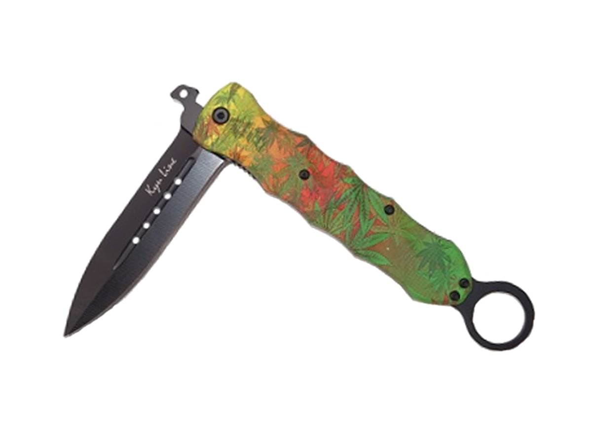 Couteau Foliage Fluo Lame 10cm Clip Ceinture - Vue 3 - Archery Connect